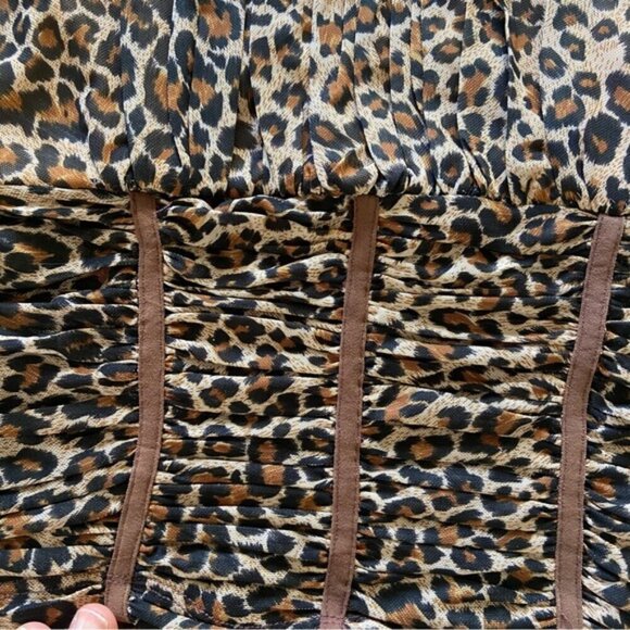 Princess Polly Zaylee Leopard Print Corset Top Women’s Size 4 - Picture 3 of 9